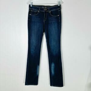 Gridlock dark wash straight leg made in USA gem pocket woman’s 27